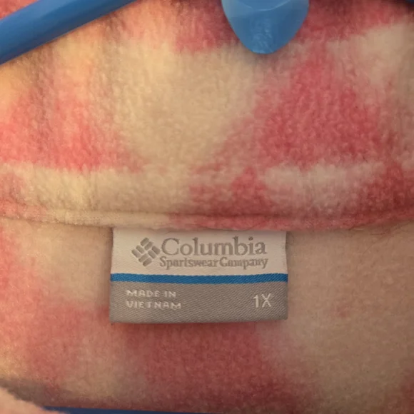 Columbia Women's Pink Patterned Fleece Jacket Size 1x - Picture 2 of 4